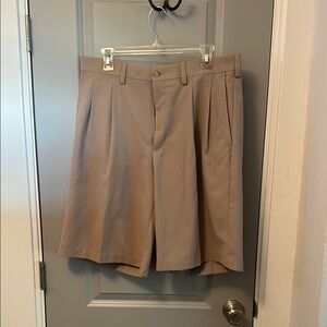 Callaway Tan Flat Front Shorts Smart Casual